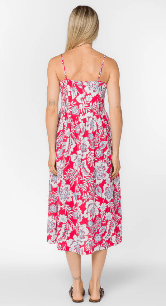 Brunilda Drop Waist Sundress with Spaghetti Straps
