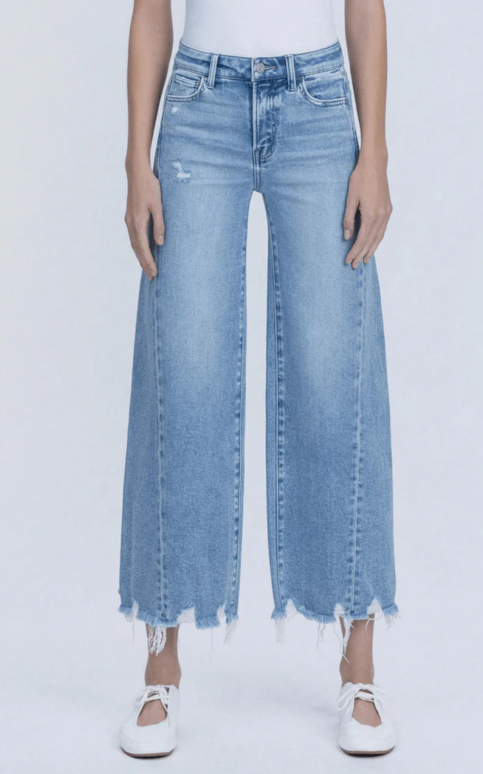 " Olivia" High Rise Crop, Wide Pants