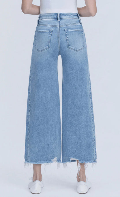 " Olivia" High Rise Crop, Wide Pants