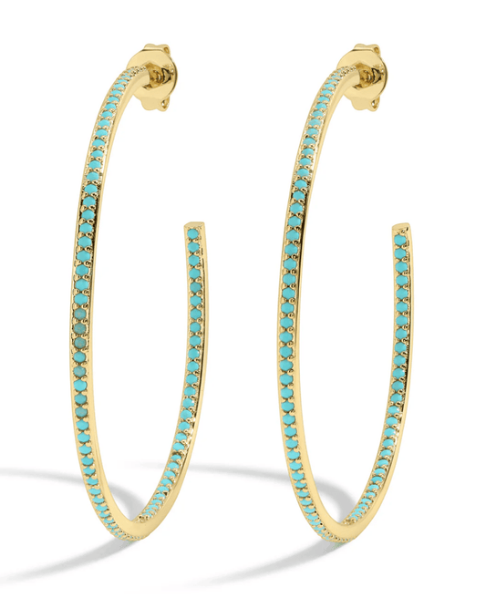 She's a Gem Hoop-Turquoise